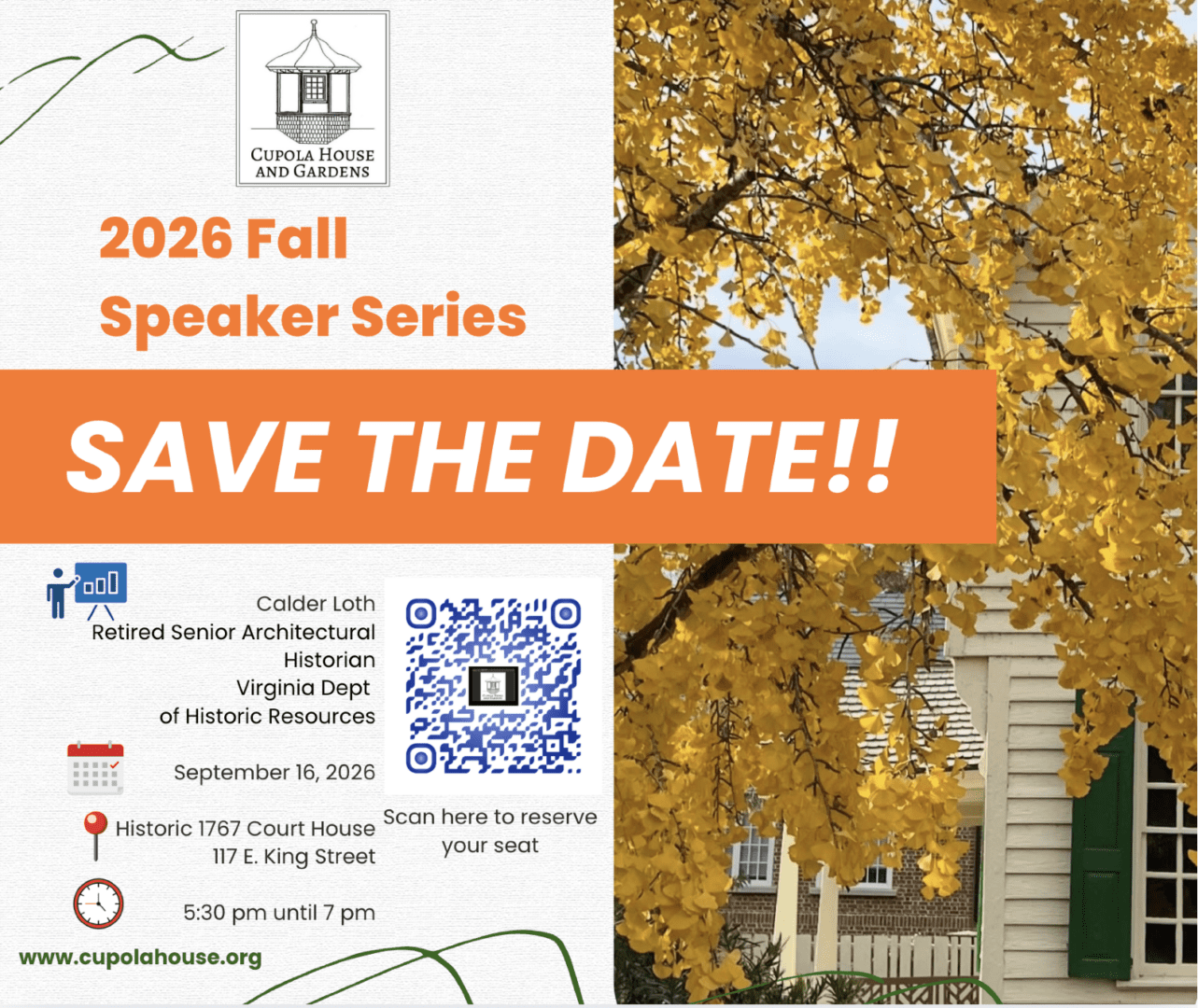2026 Fall Speaker Series website ad